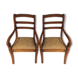 Pair of cherry armchairs