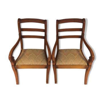 Pair of cherry armchairs