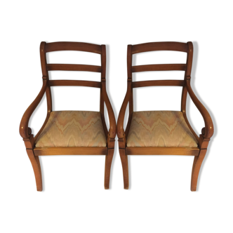 Pair of cherry armchairs