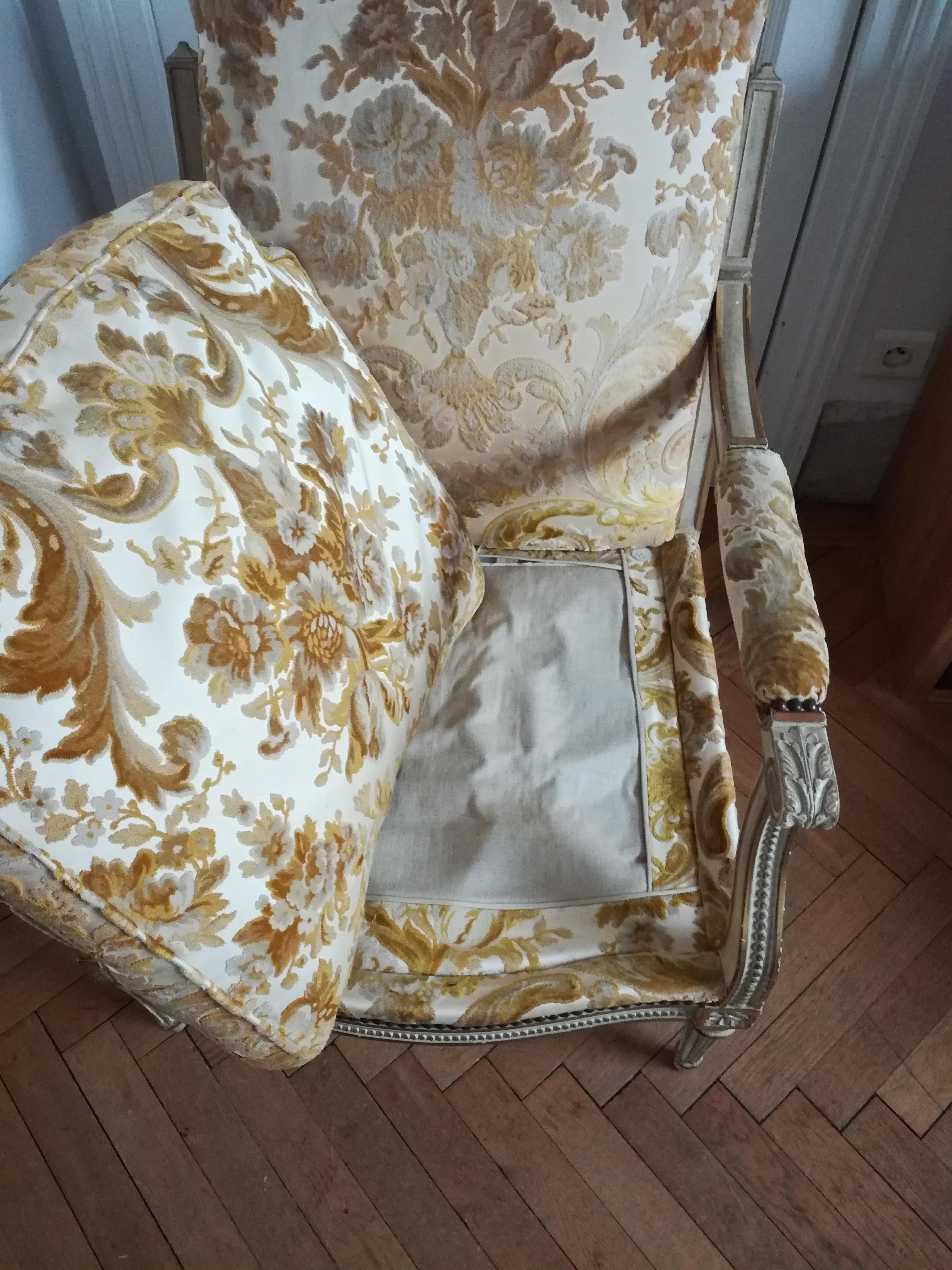 Set of two Louis XVI style armchairs