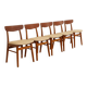 5 x dining chair | Farstrup | Model 210 | Restored | Cream/yellow