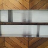 Wall storage space in stainless steel industrial steel designer