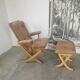 Relax armchair and its velvet ottoman from the 70s /80