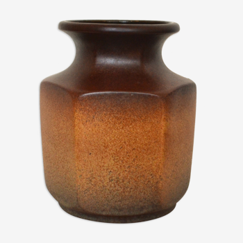 Vase hexagonal Scheurich Keramik, modèle 207-20, made in West Germany