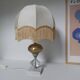 Lampe cristal taillé à la main et marbre blanc 57 cm