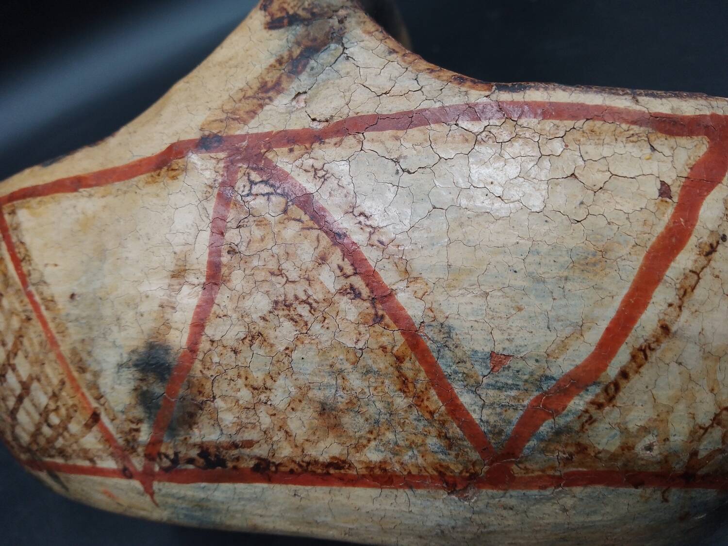 Berber pottery Kabyle basket early 20th century AlgeriaTerracotta Ideqqi Takduht