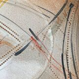 Large German ceramic plate with fish from the mid-century.