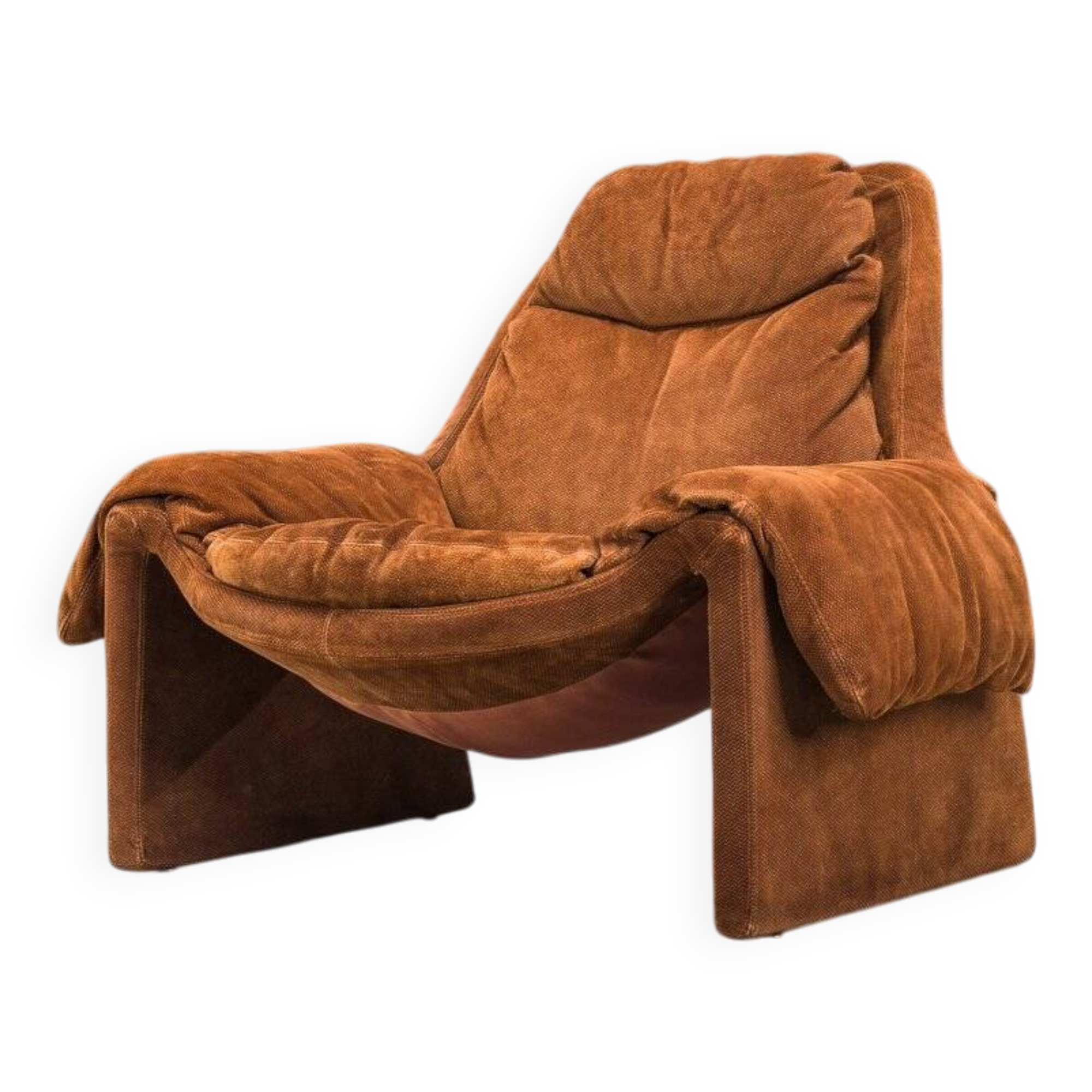 Proposals P60 leather lounge chair by Vittorio Introini for Saporiti, Italy, 1960s