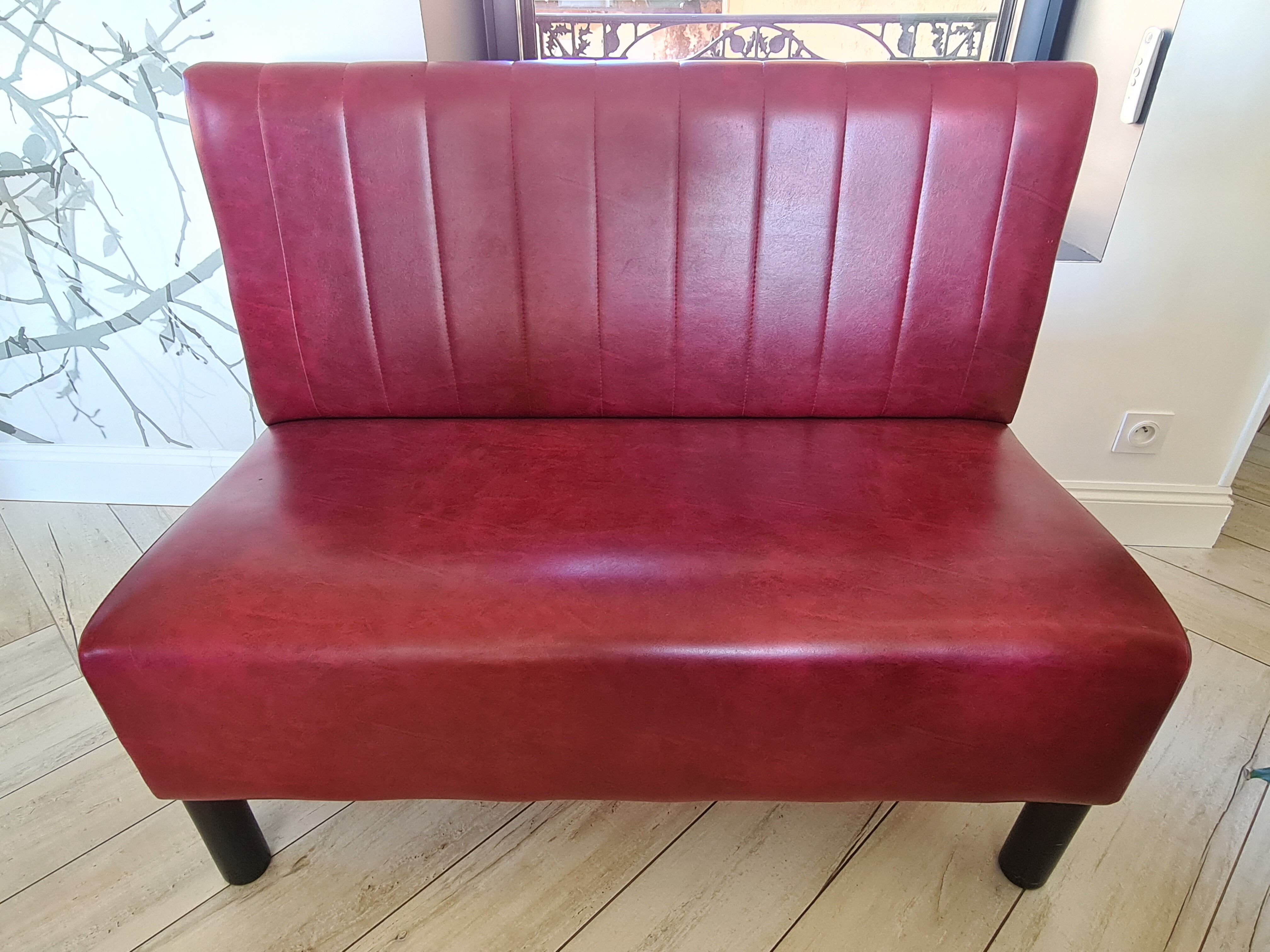 2 benches of bistro imitation leather