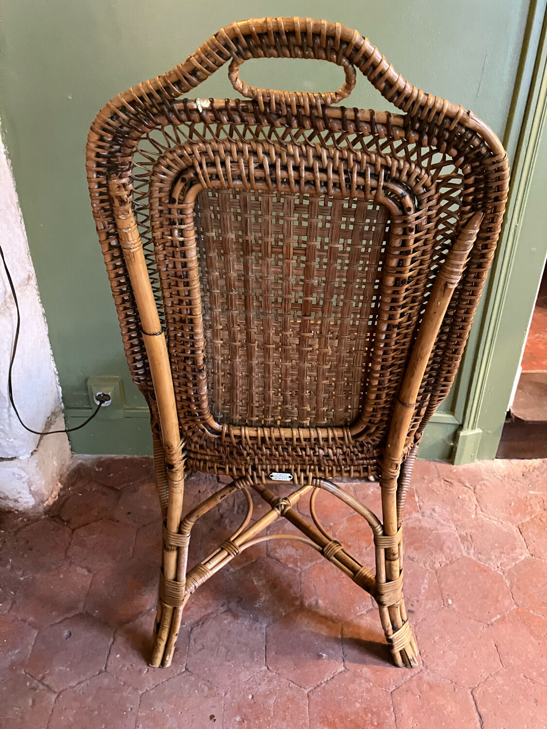 Vintage rattan chair house drucker