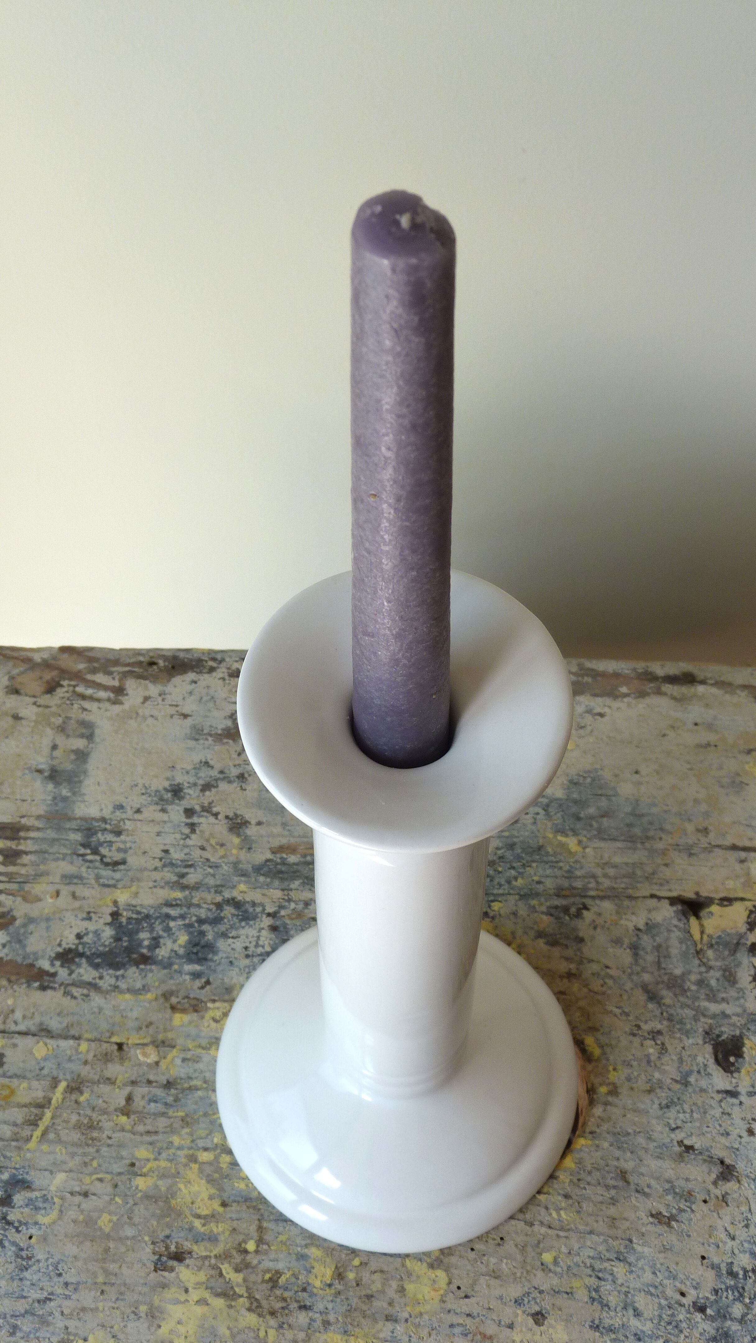 White porcelain candlestick