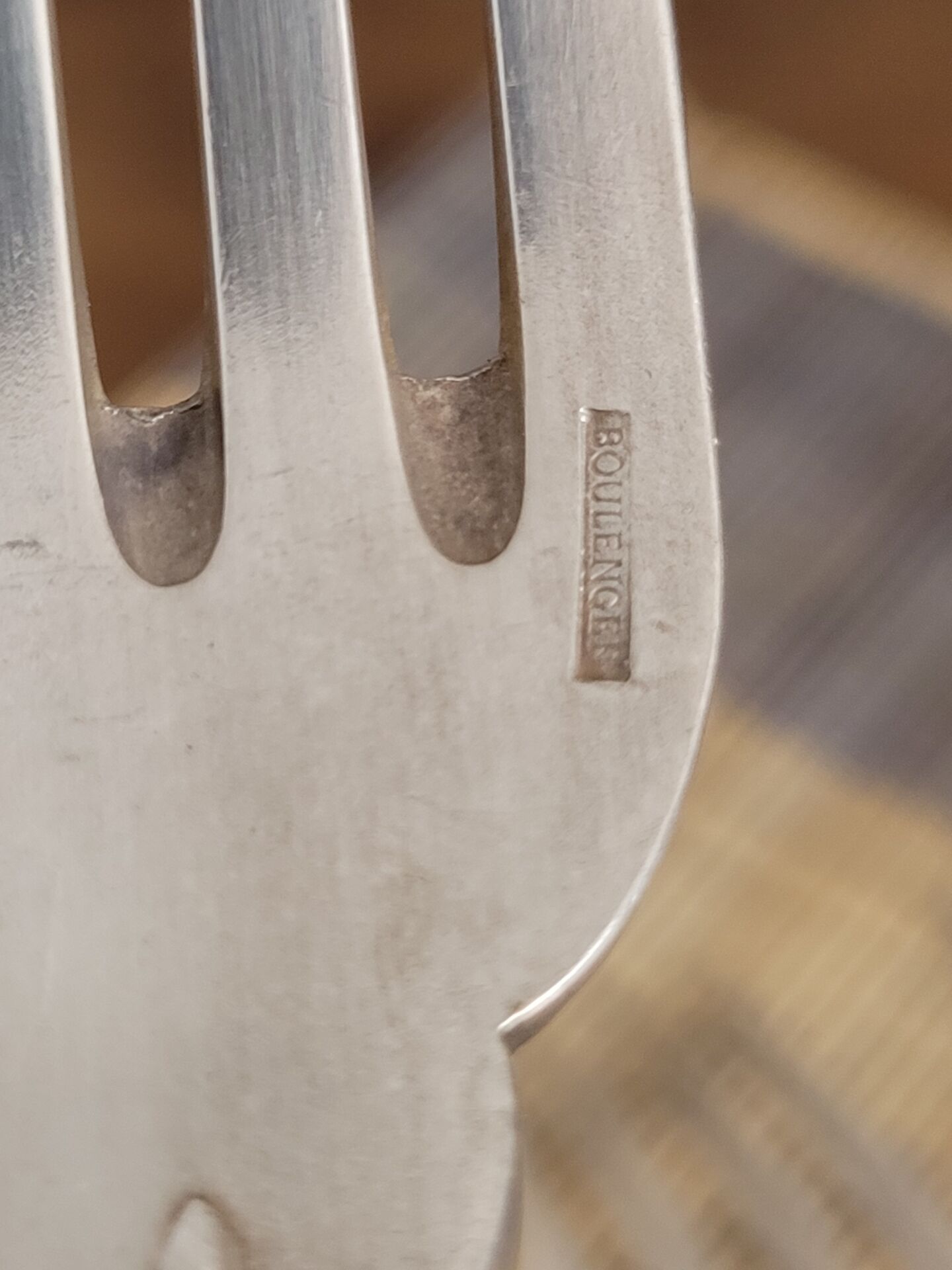 Set of 4 silver-plated forks in Boulenger antique style.