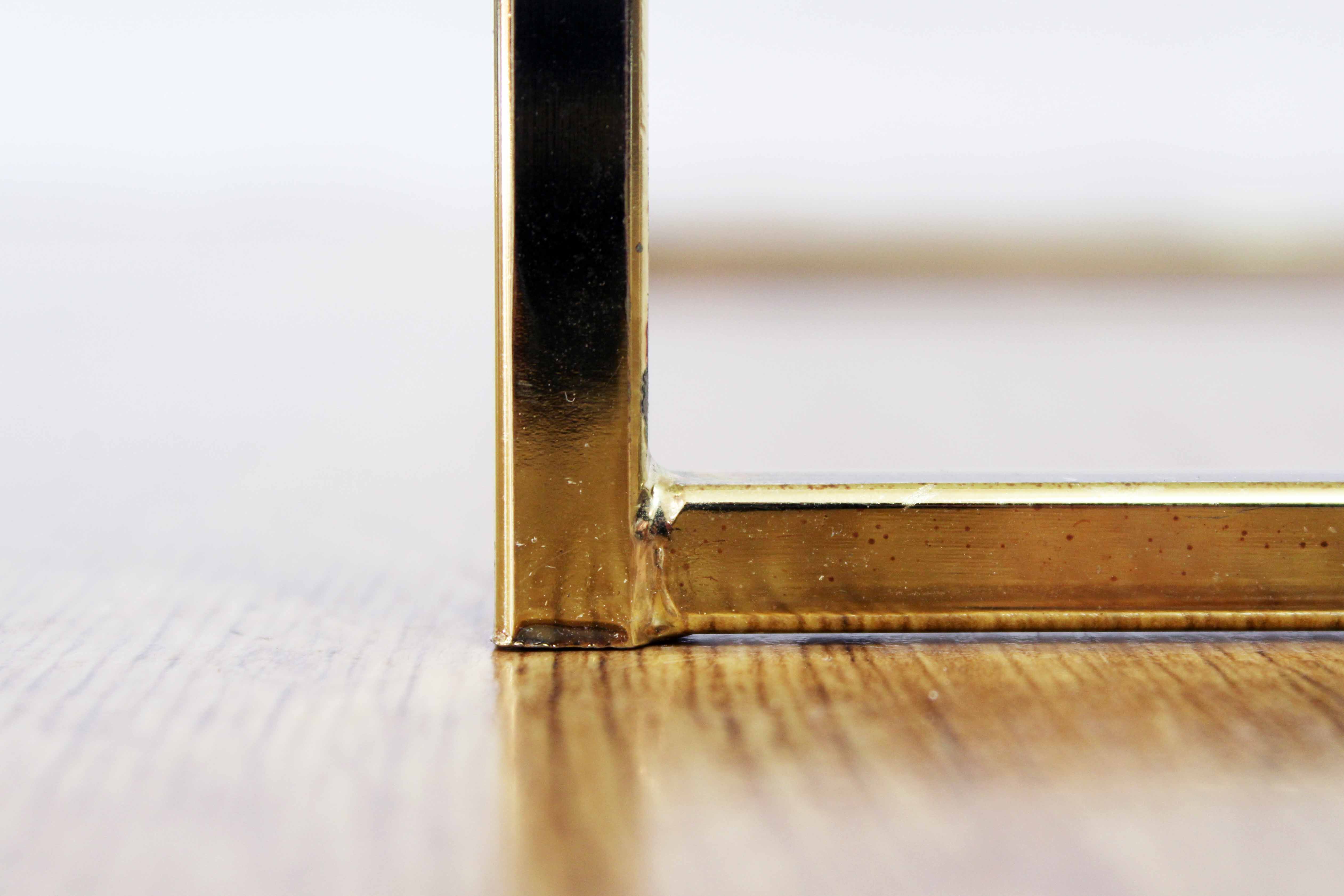 Side table milk smoked glass