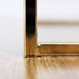 Side table milk smoked glass