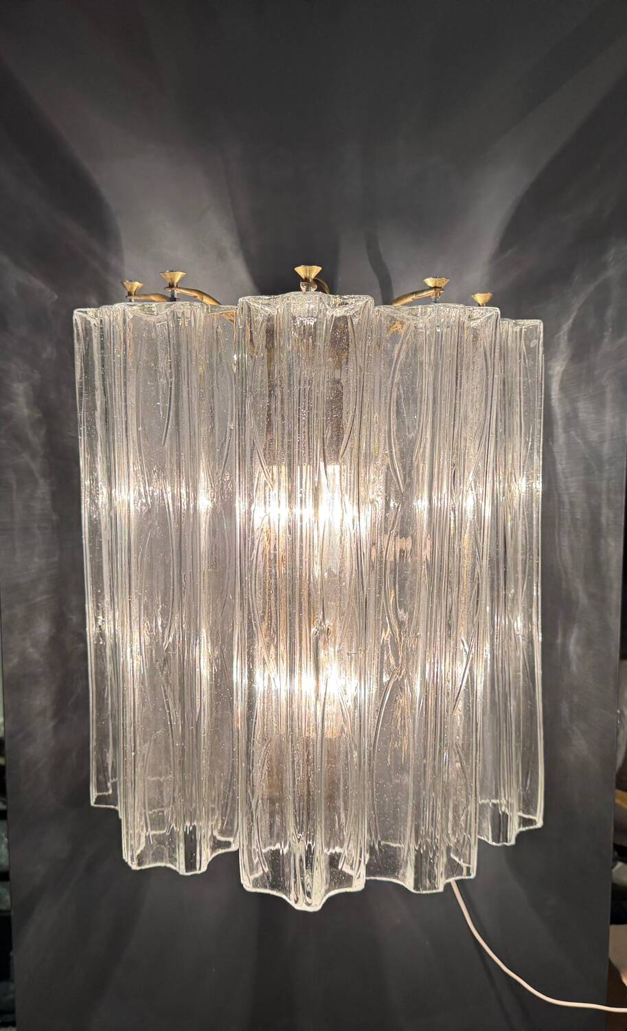 Murano Glass Tronchi Sconces Set of 8 1970’s