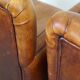 Set of 2 subtle sheepskin leather armchairs with a beautiful warm color scheme