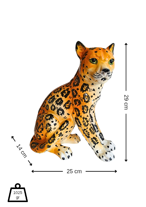 Léopard en céramique – Italie Années 70