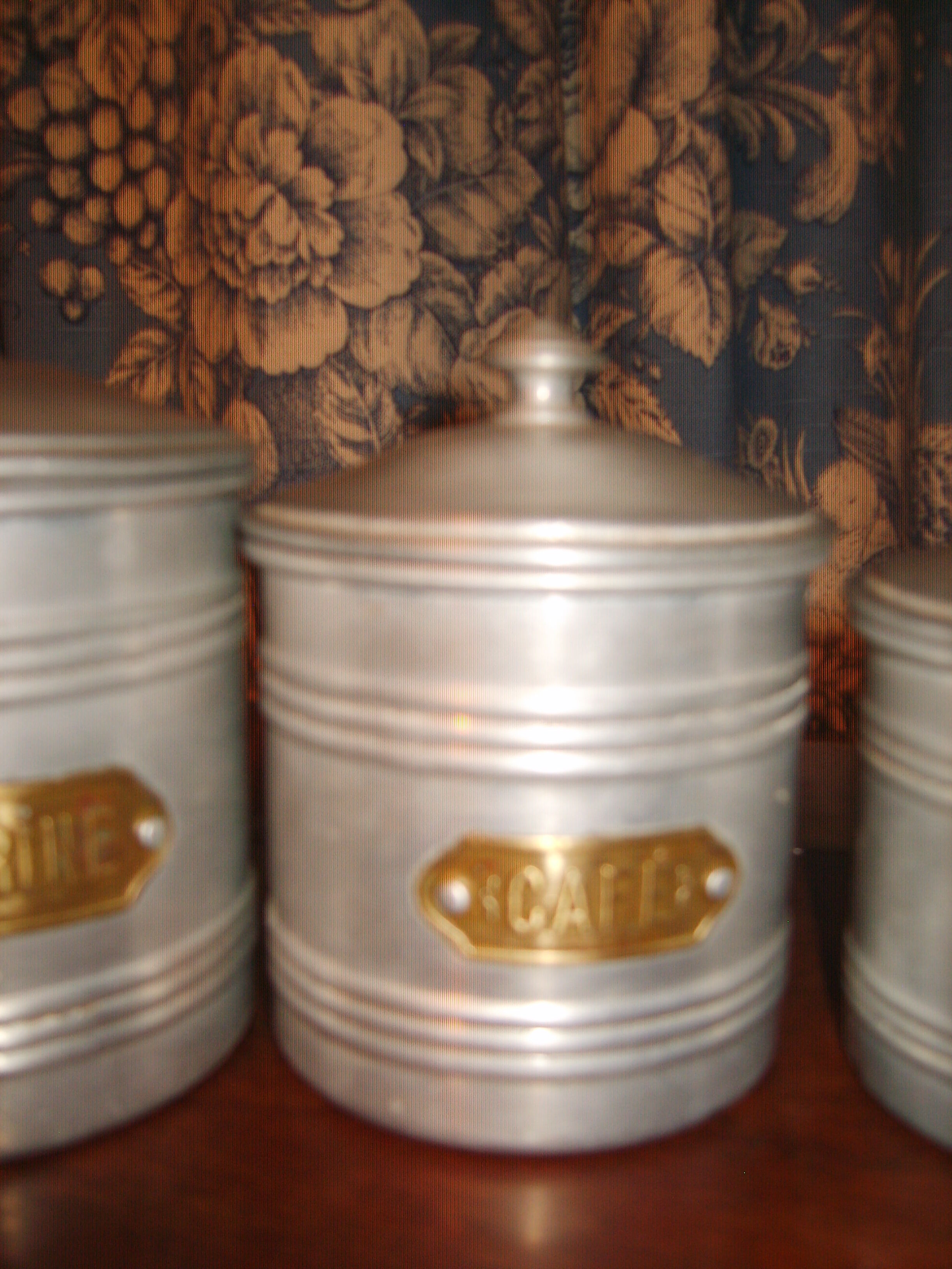 Set of 6 aluminum spice jars