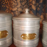 Set of 6 aluminum spice jars