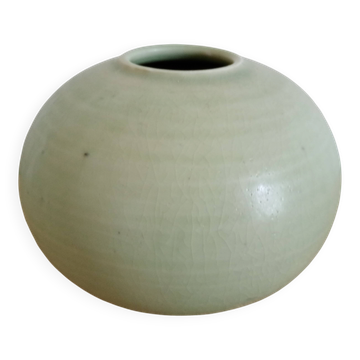 Vase boule en céramique céladon