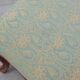 Louis XV stool with carved floral apron and original damask upholstery