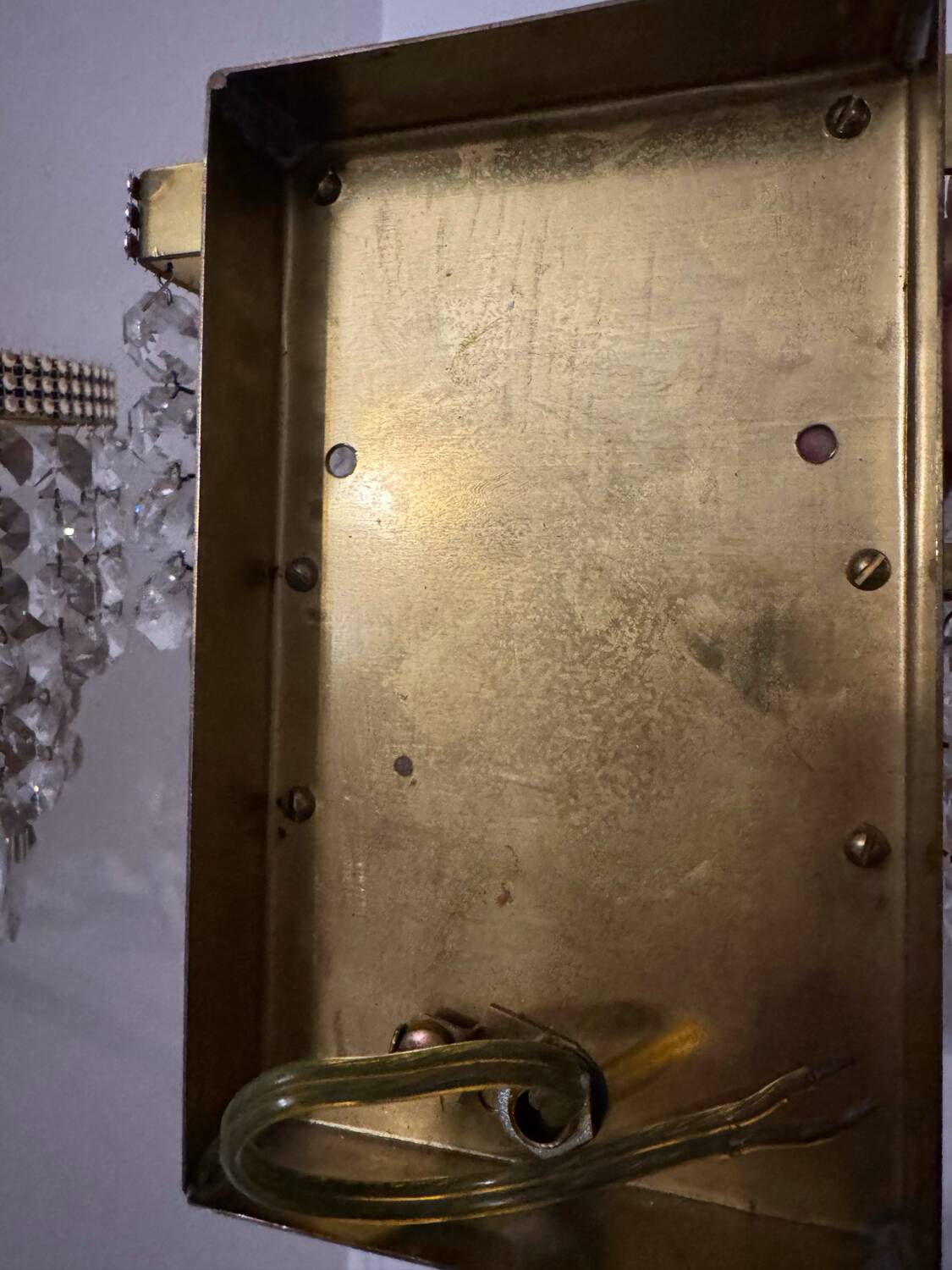 1970s brass pendant wall lights