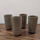 Set of 4 speckled ceramic mazagrans.
