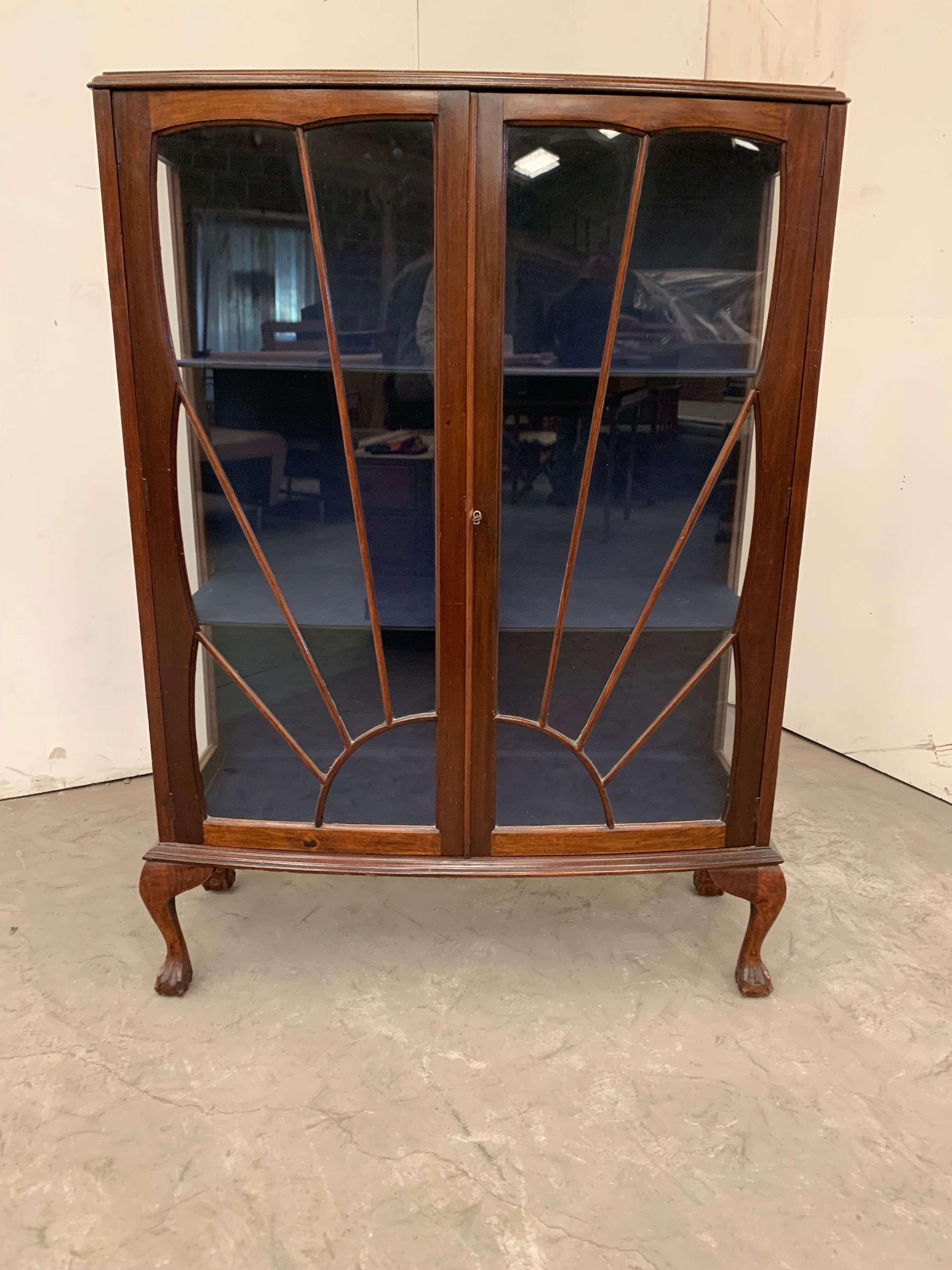 English showcase Georgian style two doors XXcentury