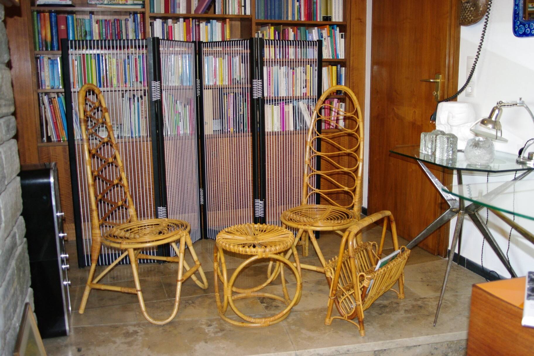 VINTAGE BAMBOO LIVING ROOM SET  1960s