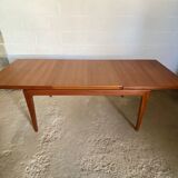 Scandinavian extendable table in teak 149/225x86cm vintage an60