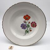 6 Hollow porcelain plates "Moulin des Loups" Beaulieu model