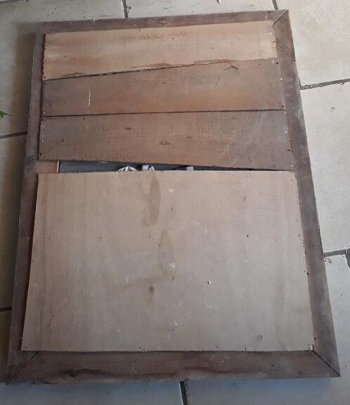 Mirror wood and stucco rechampie 87 x 68cm