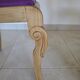 6 Louis Philippe solid wood chairs with leather seats