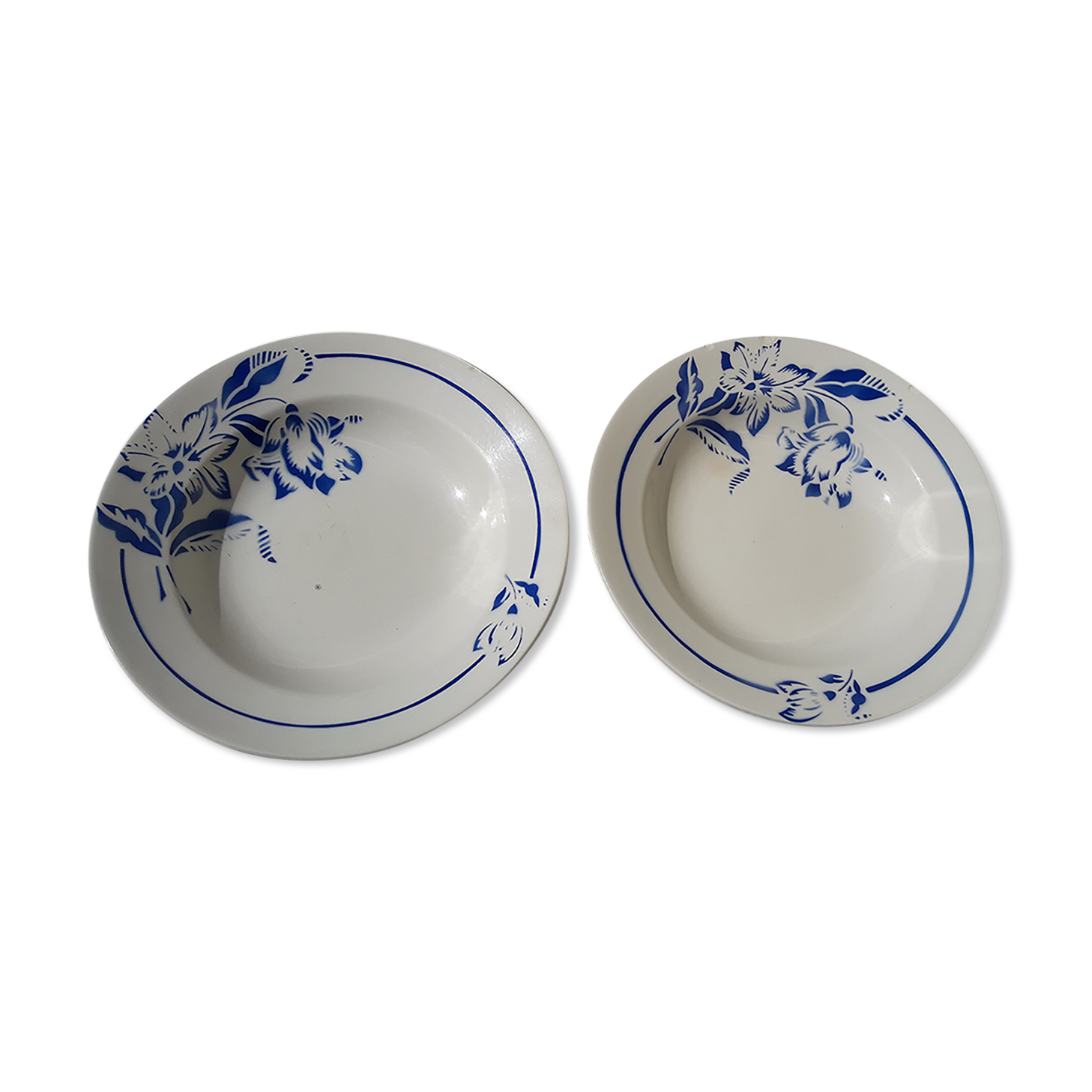 2 hollow plates in sarreguemines model Denise diam 22 cm