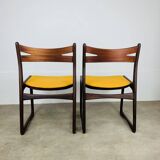 Pair of Danish Scandinavian chairs in rosewood, 1960s.