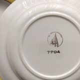 6 St Amand earthenware soup plates, L'Amandinoise Model 7894