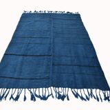 Mid Century Modern Blue Vintage Rug, 147x222Cm