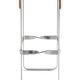 Bar Stool with Aged Silver Steel and Natural Tobacco Saddle Leather Contemporary Style