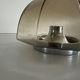 Flush-mounted brown glass fixture and metal base by N Leuchten, 1960s, Germany.