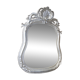 Louis xv style mirror with silver patinated shell