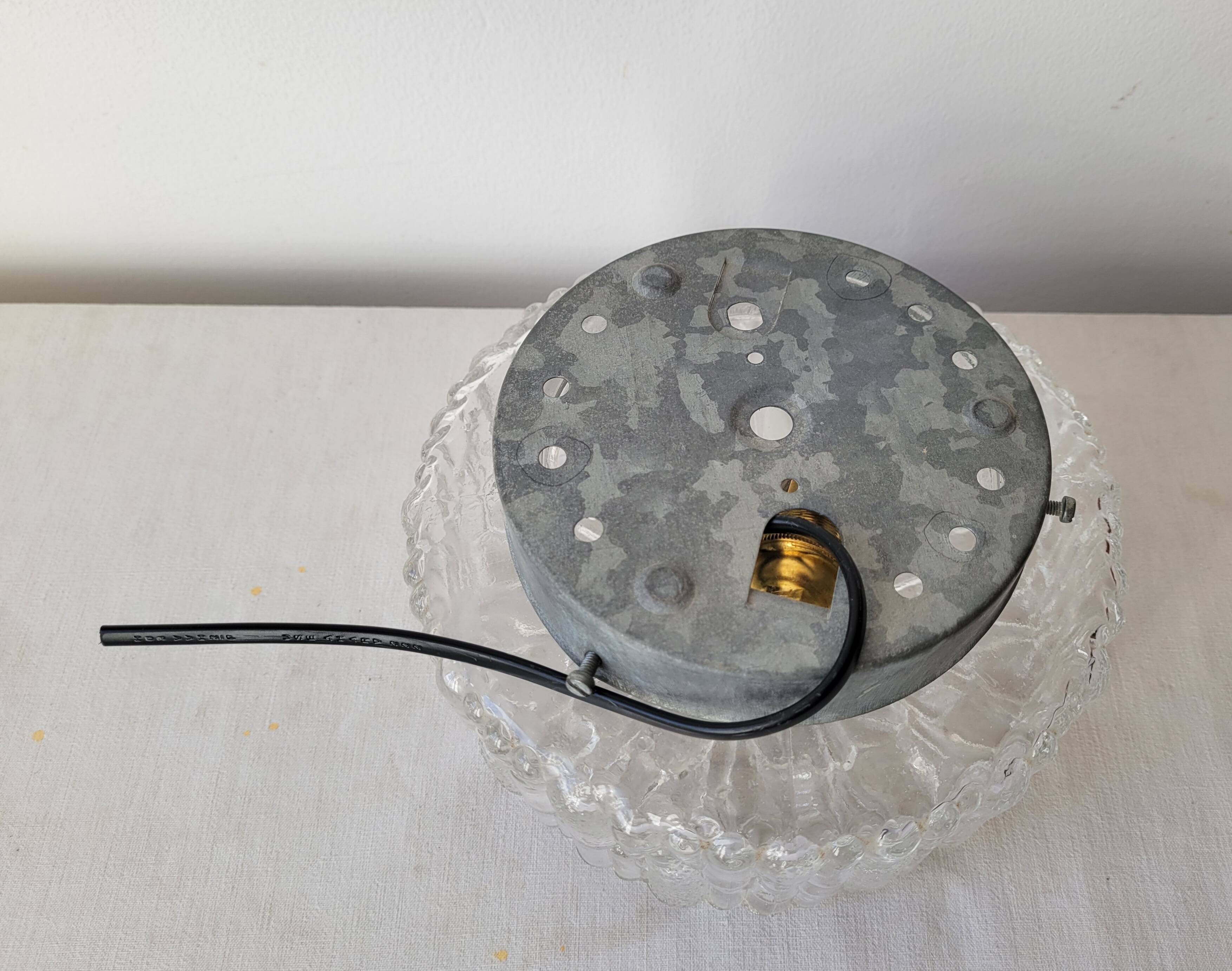 Molded glass ceiling light