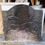 Cast iron fireplace plate