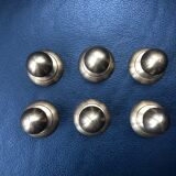 6 boutons poignées en laiton massif , vintage