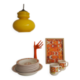 Lustre jaune année 60