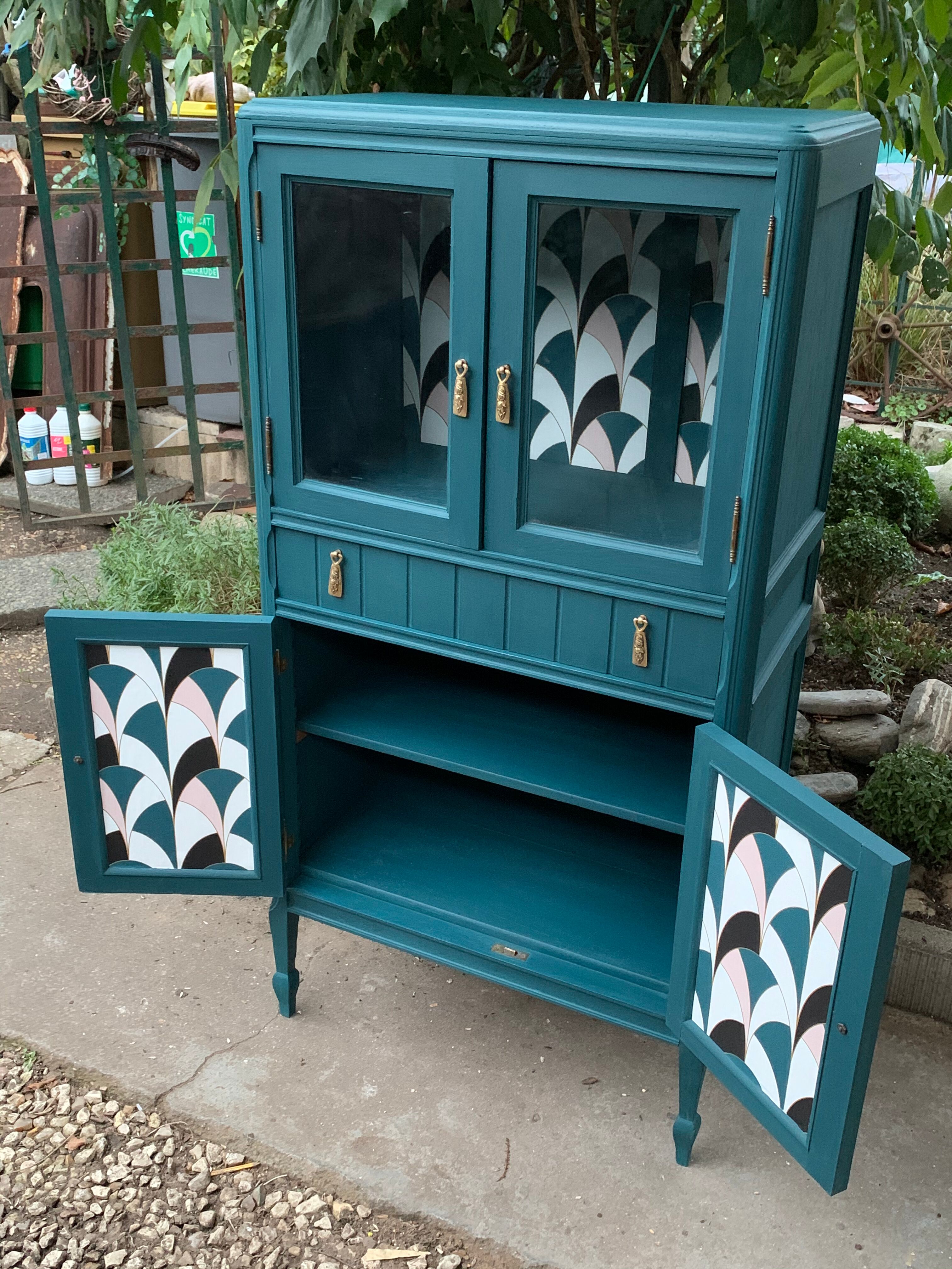 Art deco glass buffet