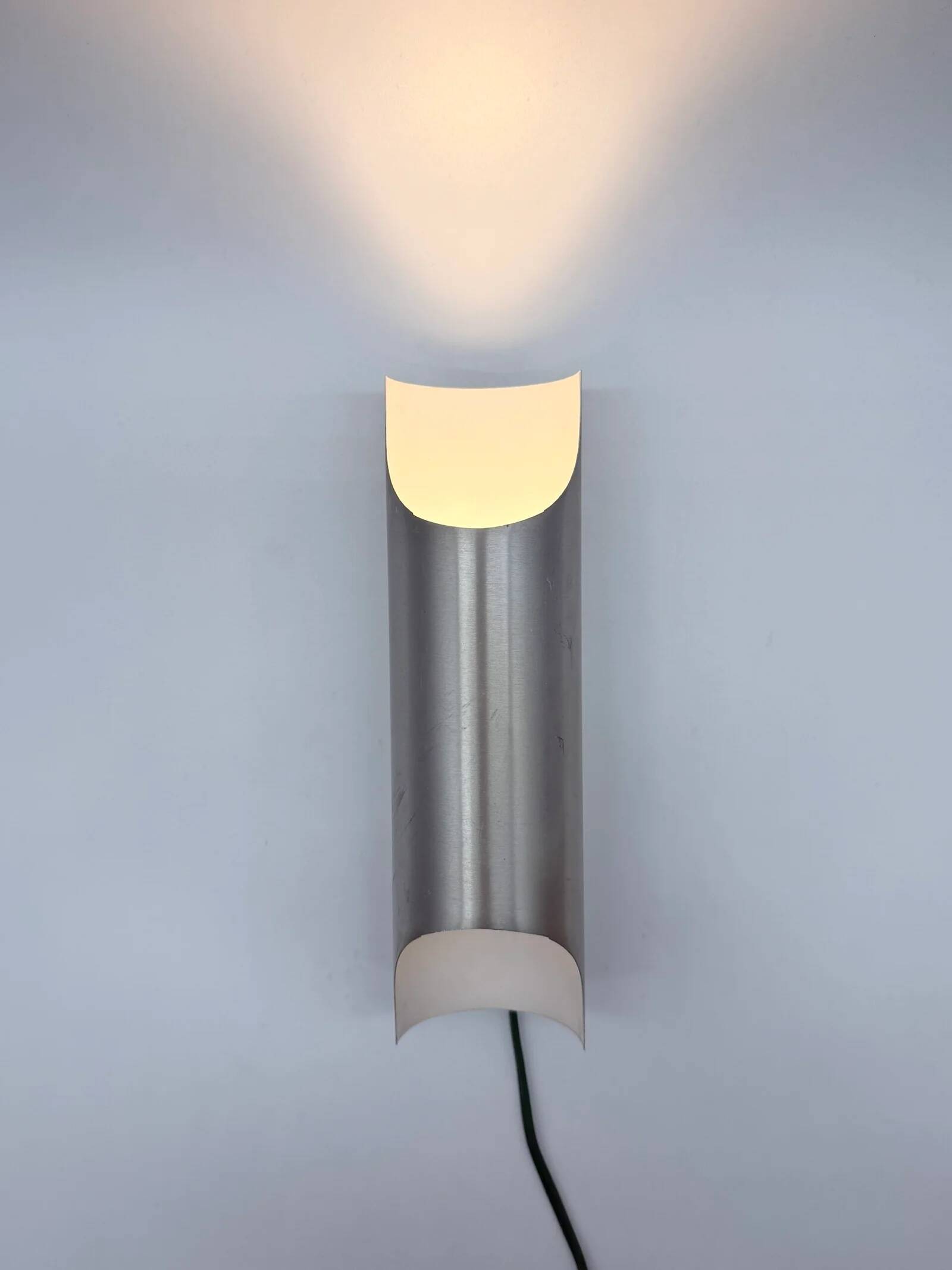 "Raak" wall lamp in brushed aluminium, 1970s