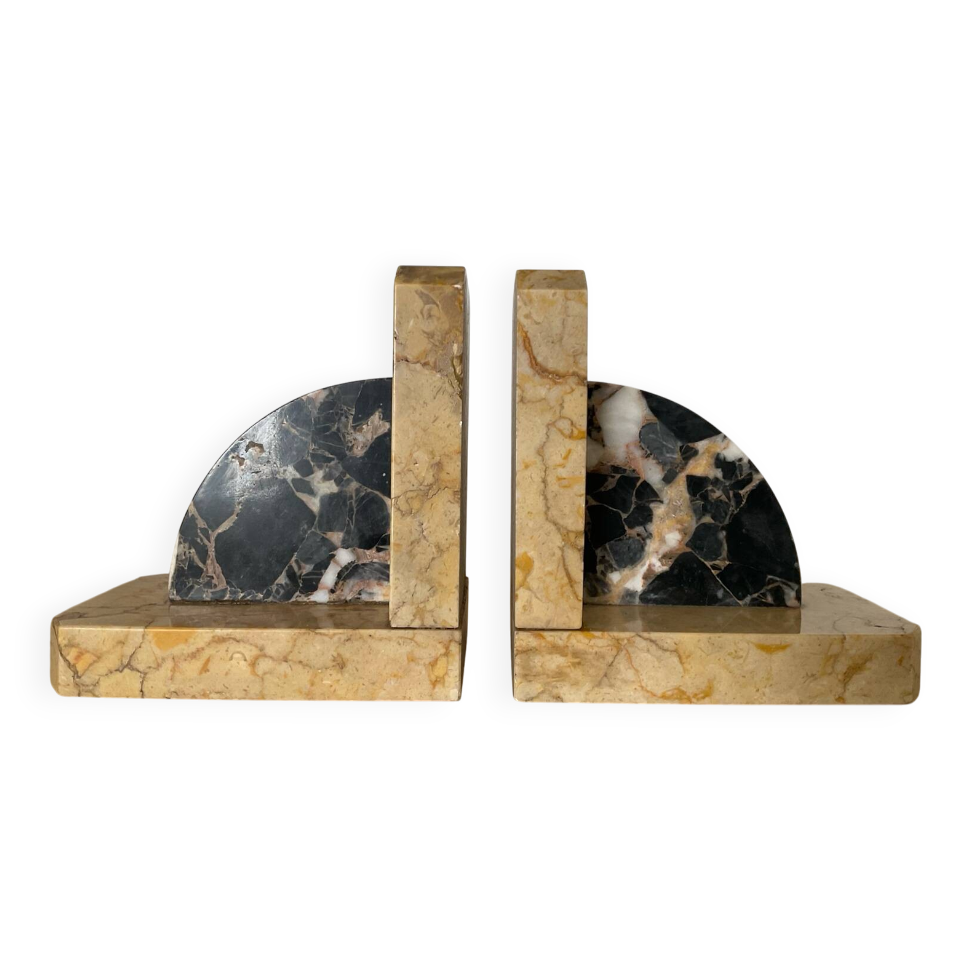 Pair of Art Deco marble bookends