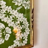 Golden wooden frame with domino paper Antoinette Poisson 96C "Oratorio"