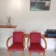 Pair of "moustache" bridge armchairs
