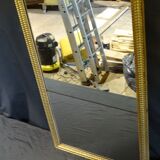 Gilded stucco mirror with gold leaf, H 152 cm